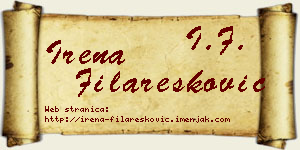 Irena Filaresković vizit kartica